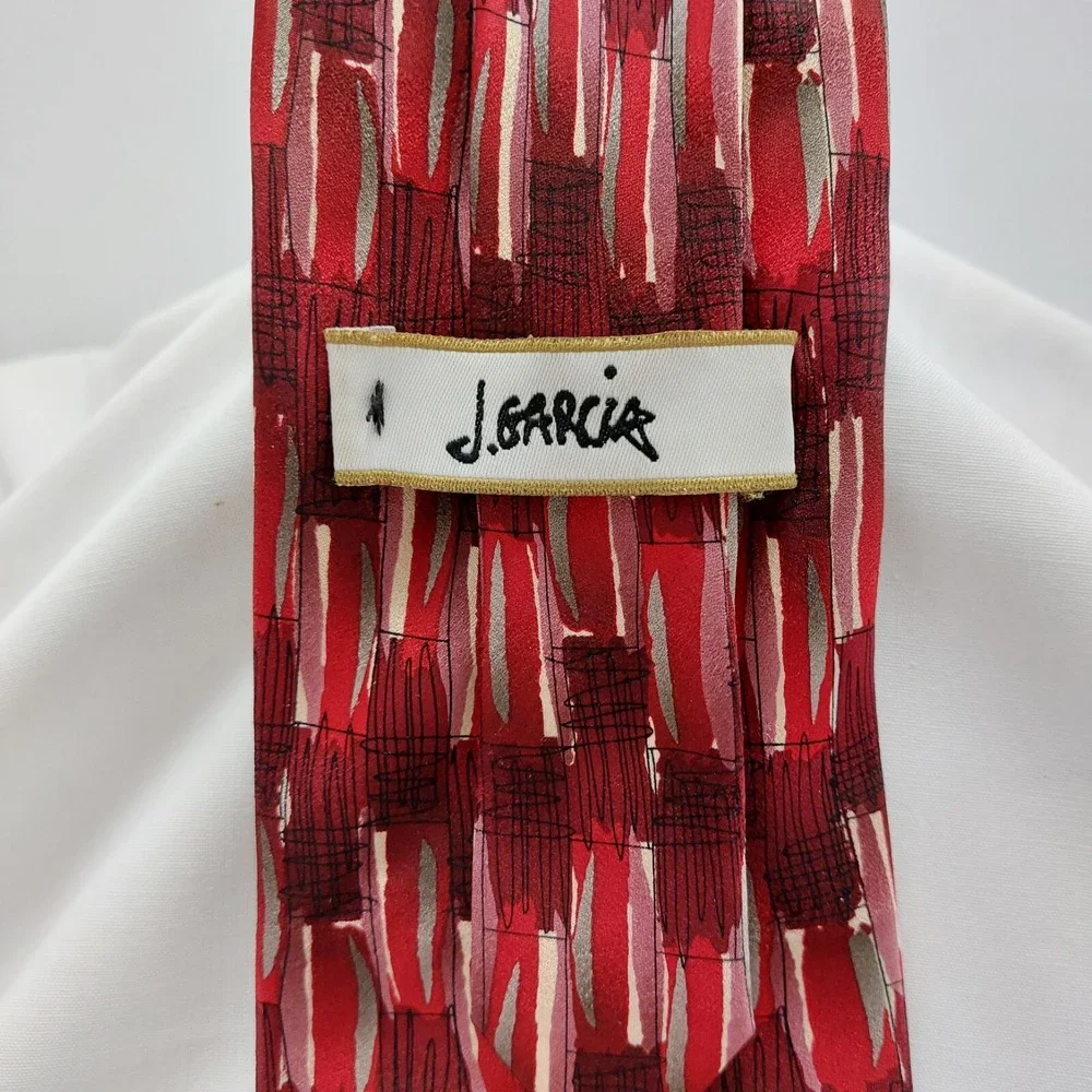 J. GARCIA Paris in the Rain‎ Red's Silk Necktie Limited Edition Collection 40
